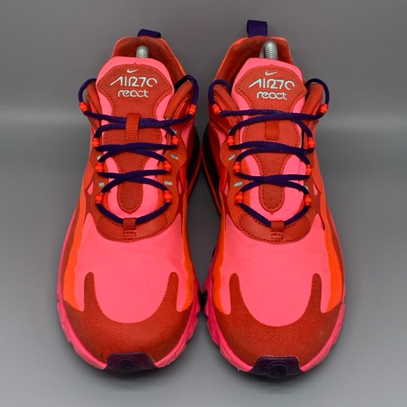 Nike Air Max 270 React Mystic Red Shoes AT6174-600 Women's Sz 10 - Picture 2 of 10